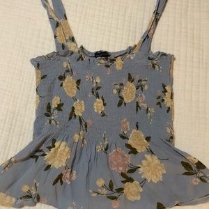 Smocked Peplum Tank Top